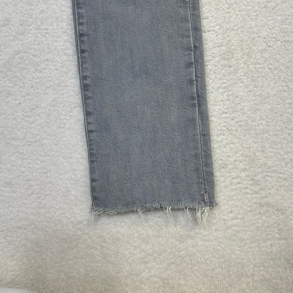 TRAVE Irina Slim Gray Wash Distressed Raw Hem Jeans Womens Size 27 Made in USA - Picture 8 of 12